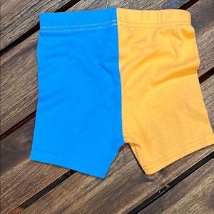 NWT Blue and Yellow Colorblock Shorts 2T